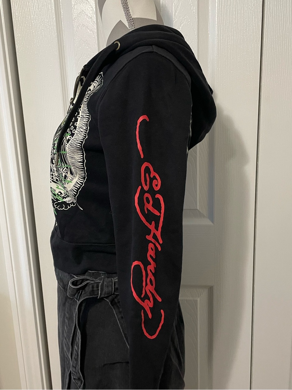 Ed Hardy Black Graphic Zip-Up Hoodie - Picture 2 of 6